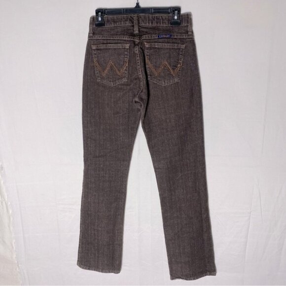 Wrangler Q Baby Brown Mid Rise Straight Leg Jeans 4 - Picture 14 of 15